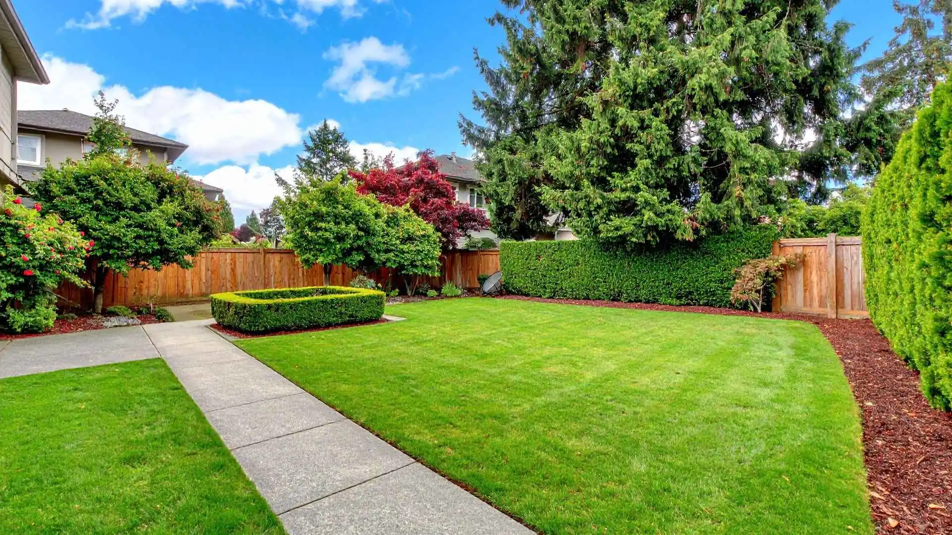 Custom architectural landscape construction project