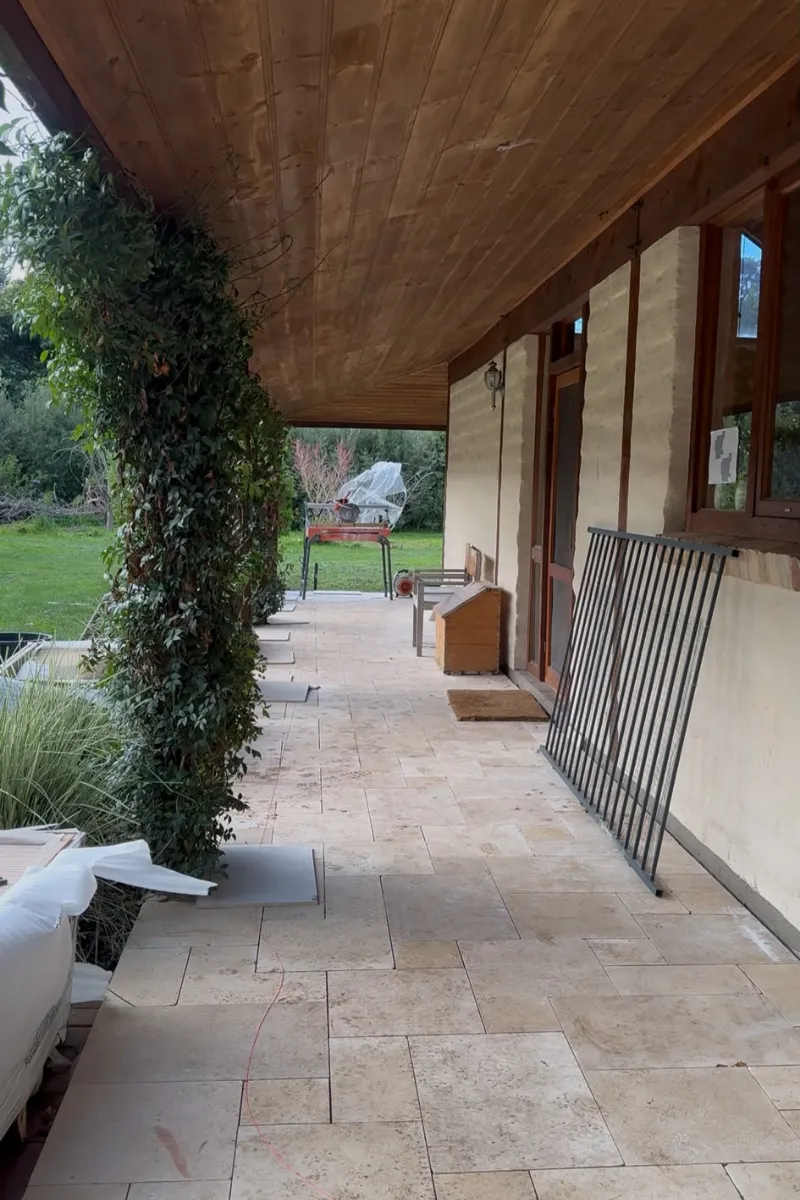 Professional paving and hardscaping project