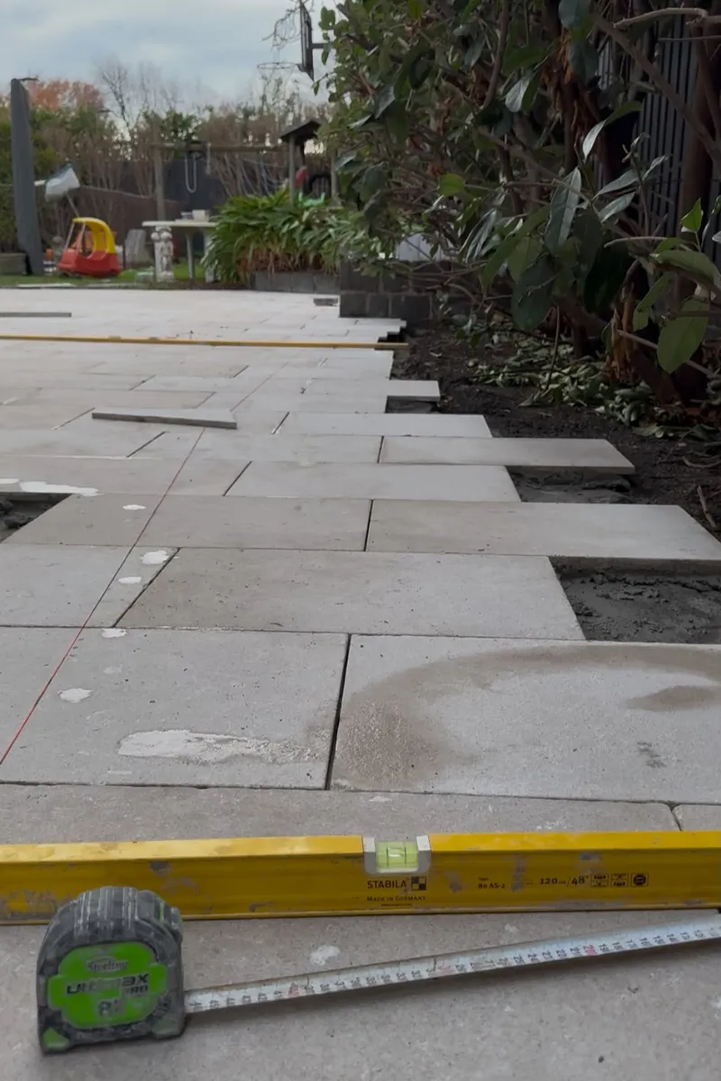 Outdoor paving project